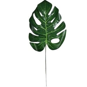 12 Pcs Set Artificial Monstera Leaves Decor‎ Fake Green Plant Summer Patio Home